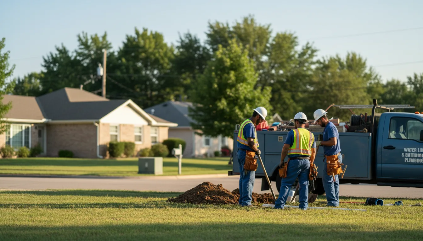 Residential water line and bathroom plumbing service in Webster, TX